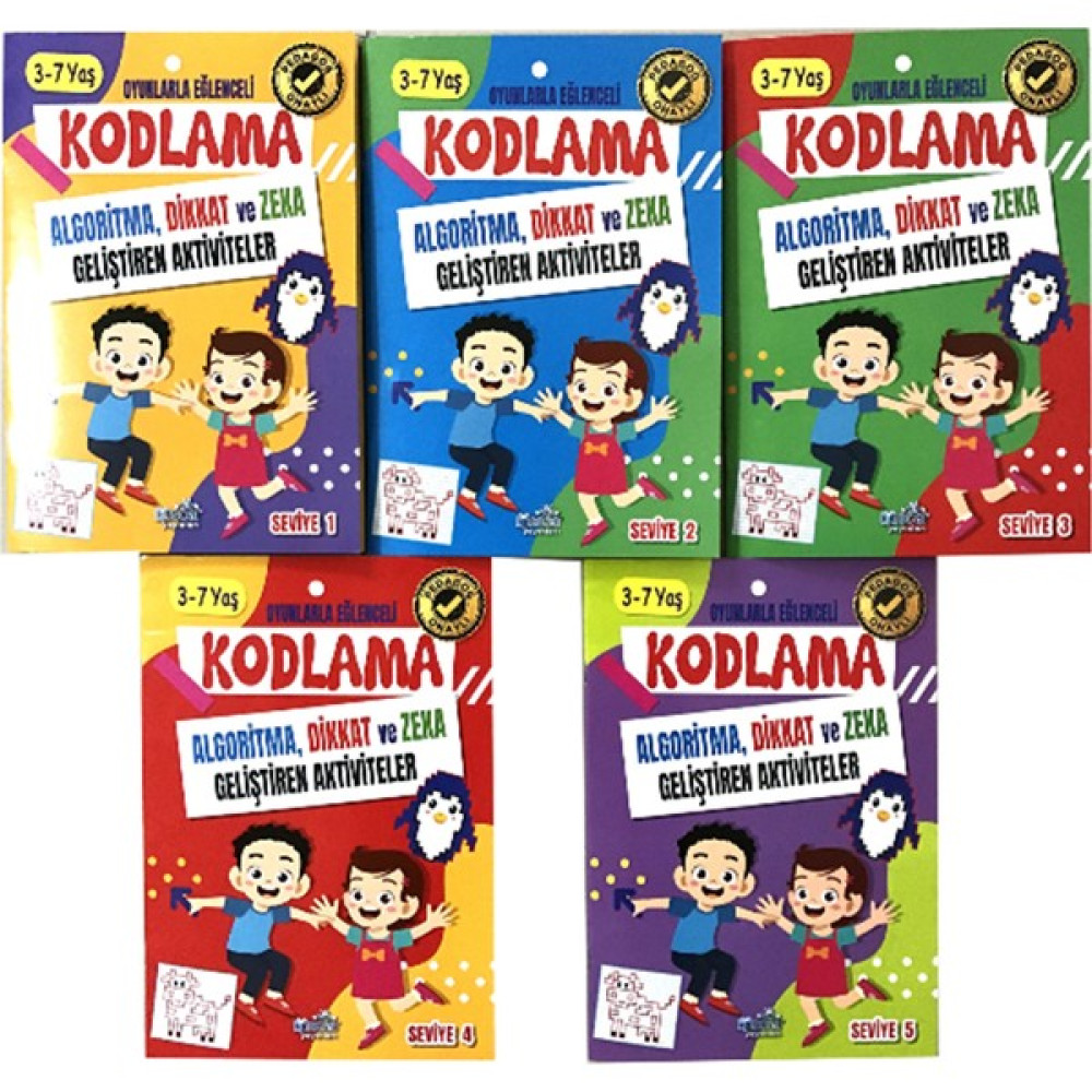 4 - 7 Yaş Kodlama Dikkat ve Zeka Geliştirici Aktivite Seti 5 Kitap Zihinsel Gelişim Kitapları Fiyatı