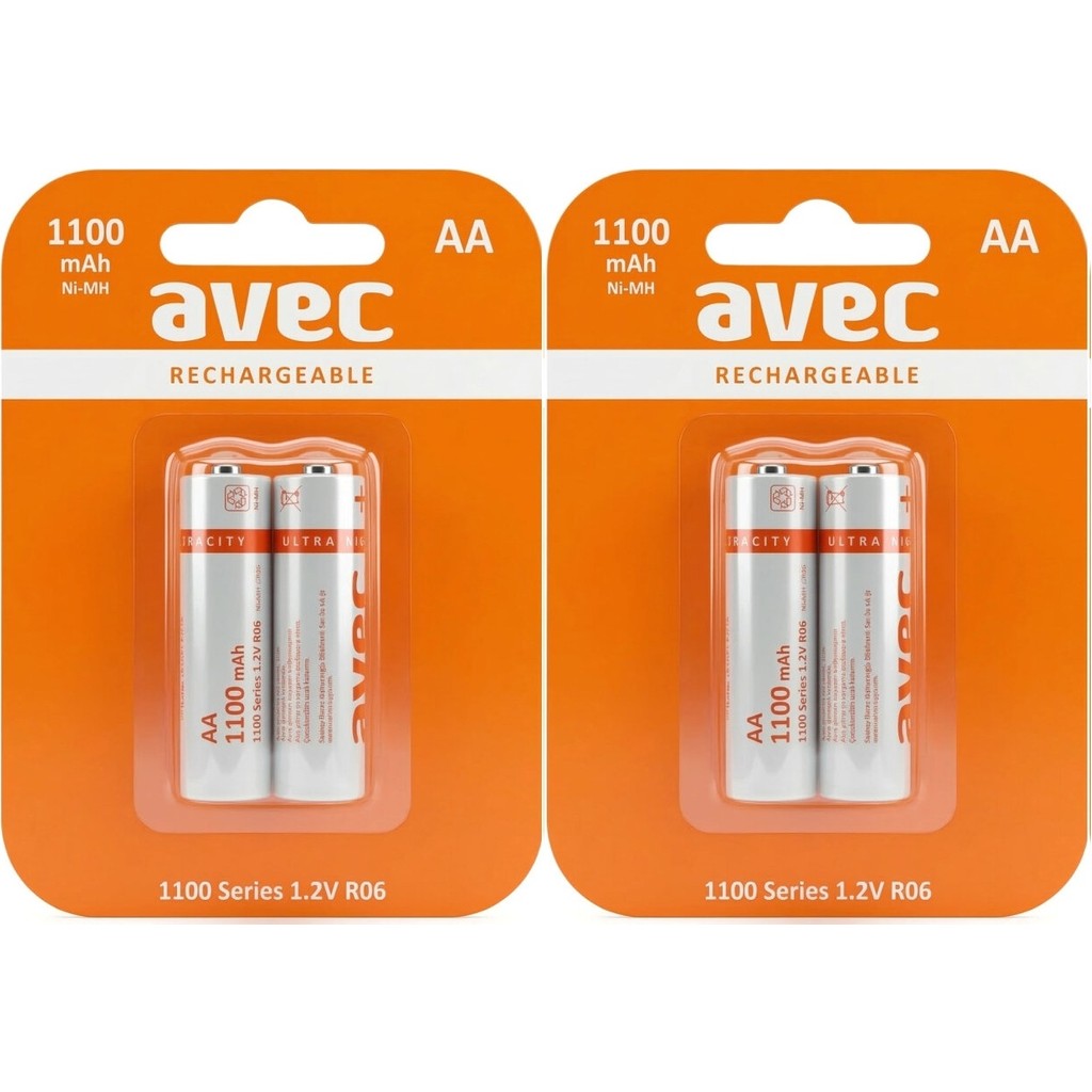 4 Adet Avec 1100 Mah Şarjlı Aa Kalem Pil(Ince Değildir.) Kalem & Yazı Gereçleri Fiyatı
