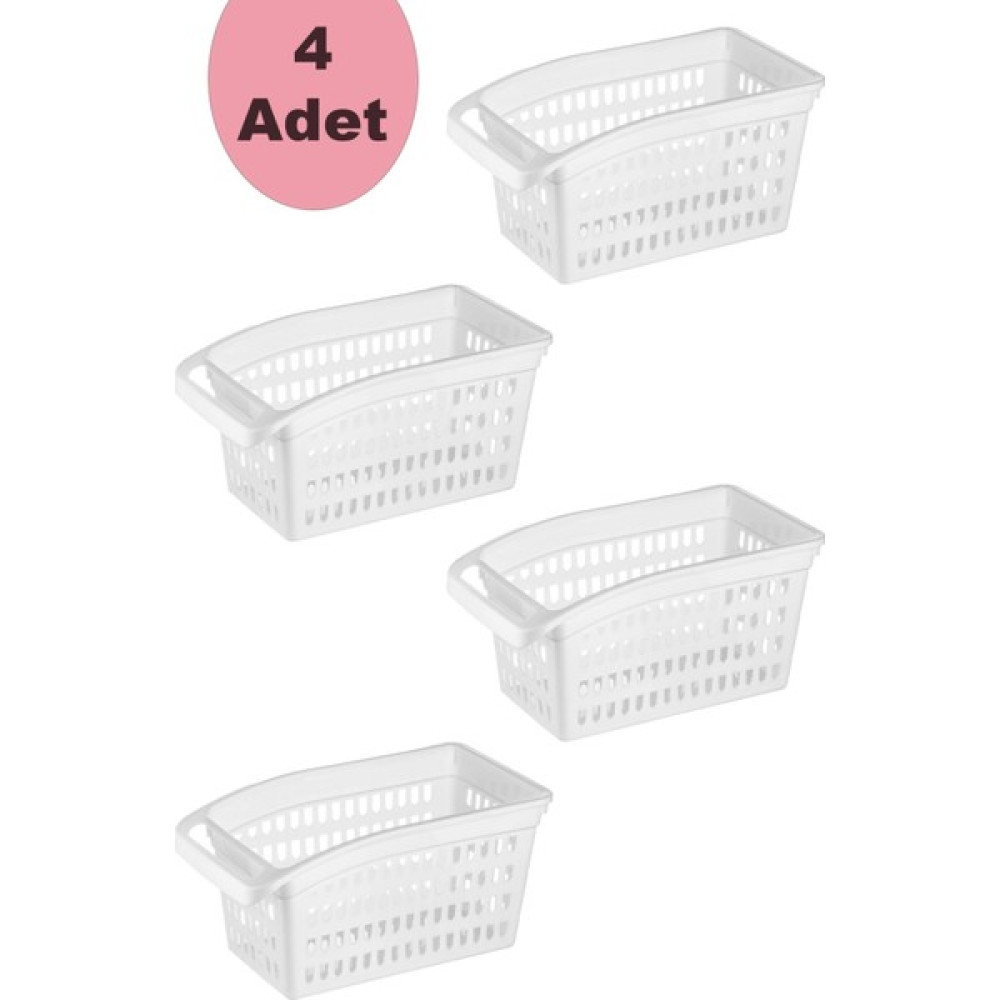 4 Adet Beyaz Dolap Içi Organizeri Buzdolabı-Banyo Düzenleyici AK496 Saklama Kapları Fiyatı