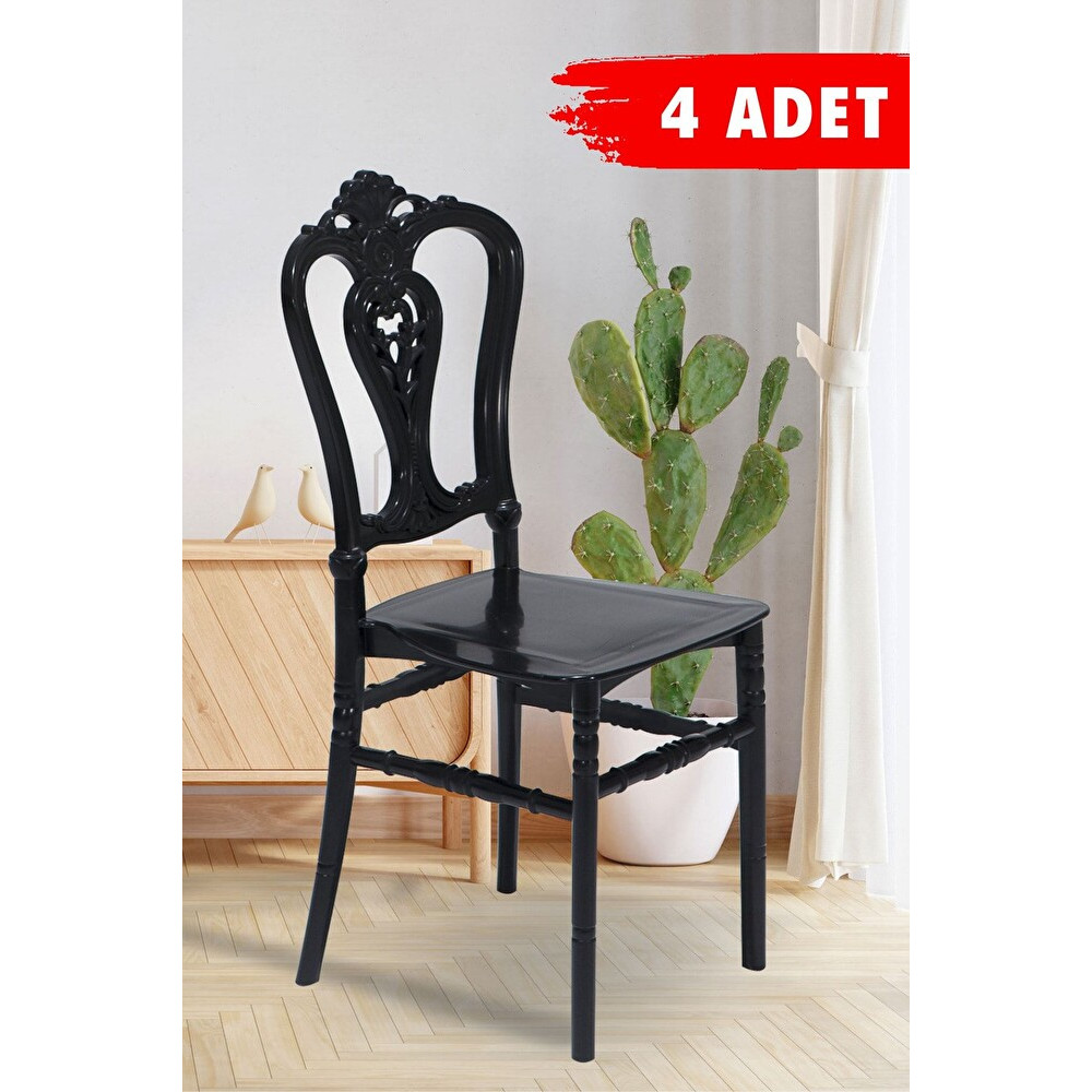 4 Adet Carisma Siyah Sandalye / Balkon-bahçe-mutfak Diğer Fiyatı
