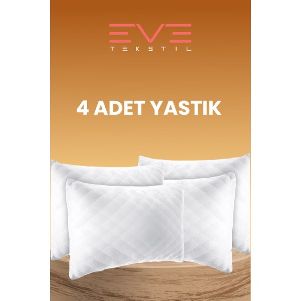 4 Adet Diamond Kalite Kapitone Yastık 50*70 cm 800 gr - 50 x 70 cm - Beyaz Yastık Fiyatı