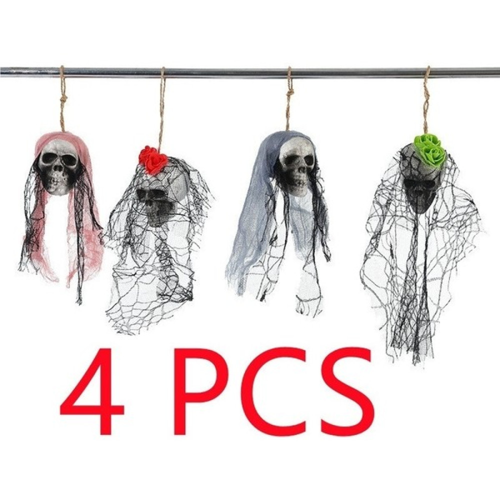 4 Adet Halloween Perili Ev Dekoru (Yurt Dışından) - Beyaz - 3XL Oto Boyaları Fiyatı
