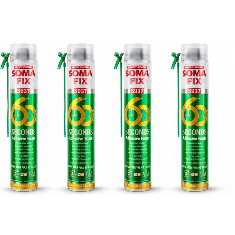 4 Adet Somafix 60 Saniye Yapıştırıcı Köpük S937 750ML Diğer Fiyatı