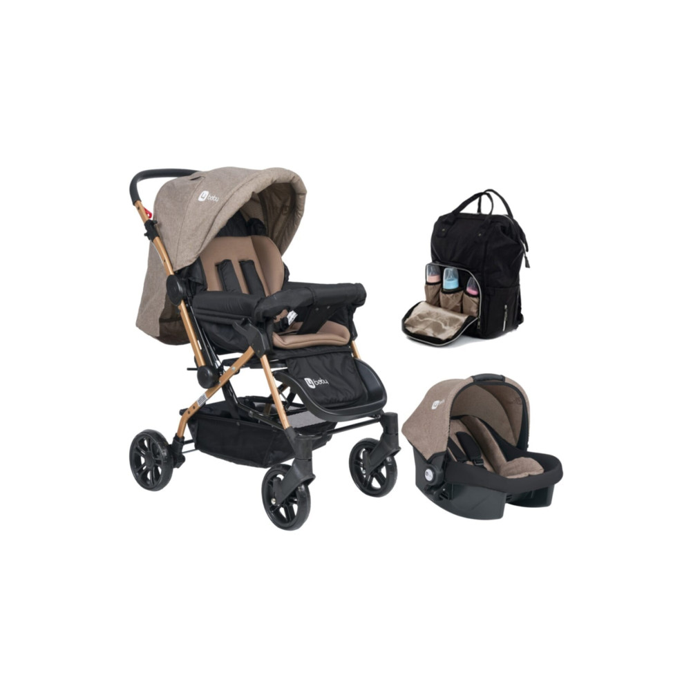4 Baby Olimpos Bebek Arabası Antrasit Kahve Travel Puset Termal Çanta Bebek Arabası ve Pusetler Fiyatı