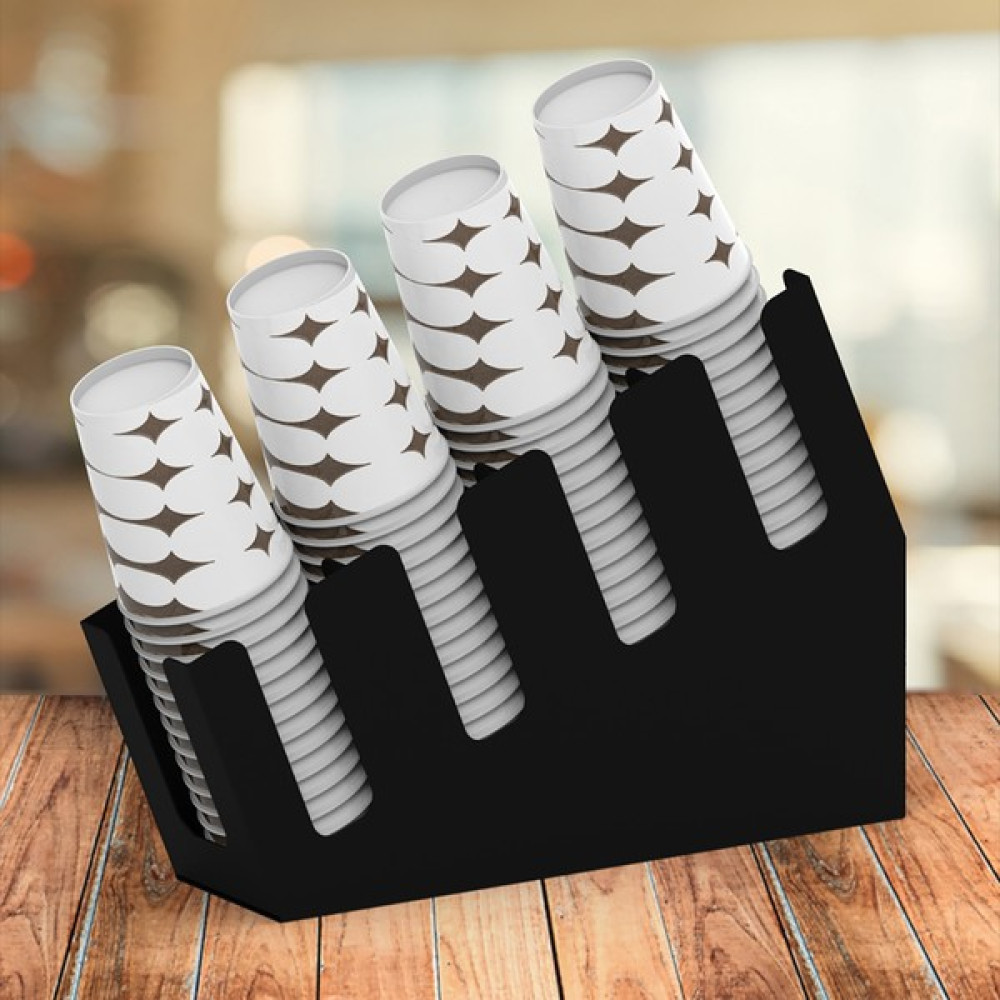 4 Bölmeli Kademeli Karton Bardak Standı - 8 oz Bardak Uyumlu Saklama Kapları Fiyatı