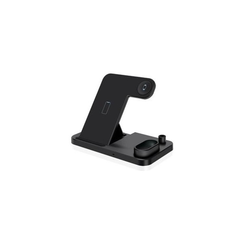4 In 1 Qi Hızlı Kablosuz Şarj Dock Standı Standı Apple Izle Airpods iPhone Kalem Kulaklık Telefon | Telefon Tutucular ve standları (Siyah) - Siyah Cep Telefonu Tutucu Fiyatı