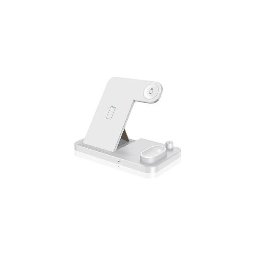 4 In 1 Qi Hızlı Kablosuz Şarj Dock Standı Standı Apple Izle Airpods iPhone Kalem Kulaklık Telefon | Telefon Tutucular ve standları (Whire) - Beyaz Cep Telefonu Tutucu Fiyatı
