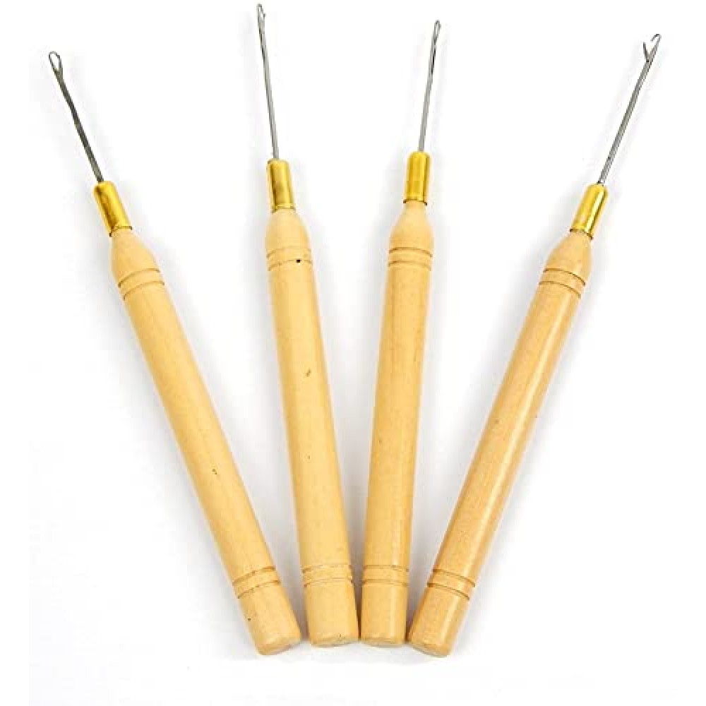 4 Latch Hook Crochet Needles/microneedle for Hair Extension, feather and Dread Maintenance Installation