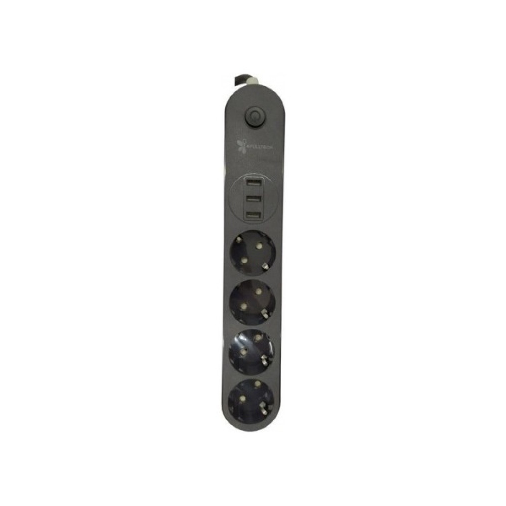 4 Lü Priz Termal Akım Korumalı Siyah Anahtarlı 3 USB Li Grup Priz 2 Metre Prizler Fiyatı