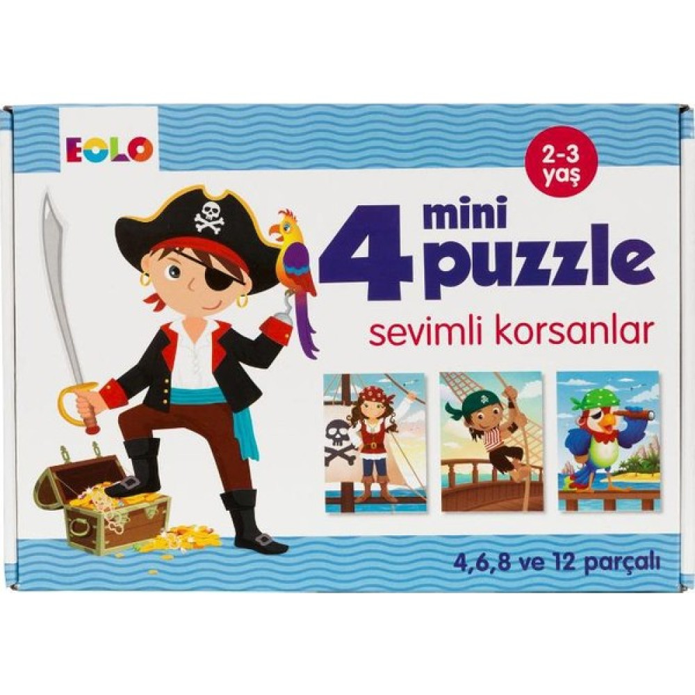 4 Mini Puzzle - Sevimli Korsanlar Okul Öncesi Eğitici & Öğretici Kitaplar Fiyatı