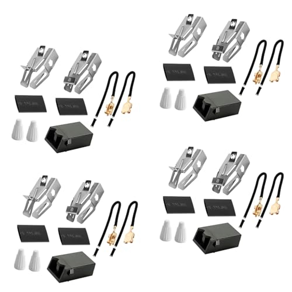 4 Pack 330031 Range Burner Receptacle Kit ERR117 Surface Element Plug-in Block Kit Fit for Whirl-Pool Ken-More Frigi-daire Stove, Replaces WB17X210 5303935058 814399 WB17X210 by Fetechmate