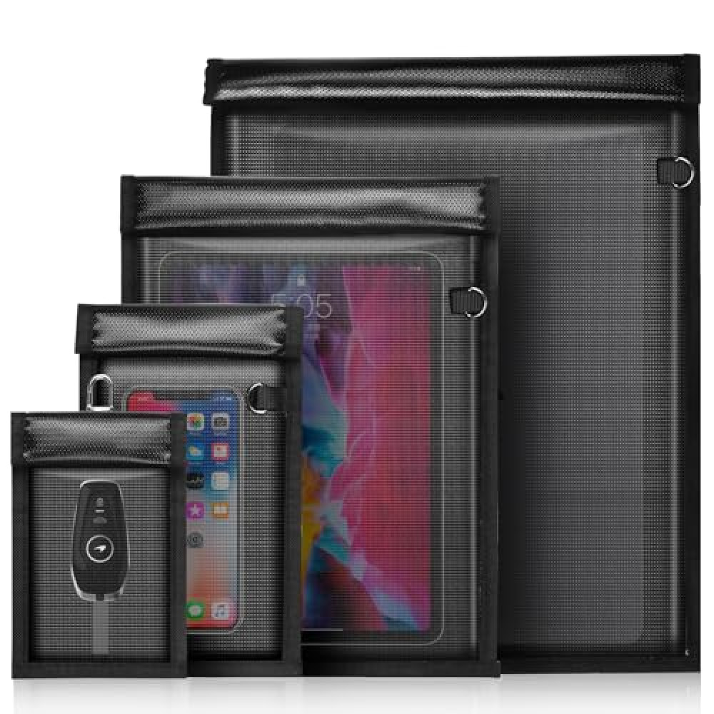 4 Pack Faraday Bags for Phones,Waterproof & Fireproof Document Bag EMP RFID Blocking Pouch for Car Keys Anti Theft Car Alarm & Security Fiyatı