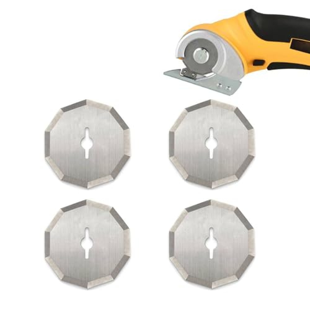 4-Pack Replacement Rotary Blades Compatible with Worx WX082L 4V ZipSnip Cordless Electric Scissors, WA2300 Replacement Blades (1-1/2"),Fits RC2600K, RC2601, RC2602, WX080L, WX081,WX081L