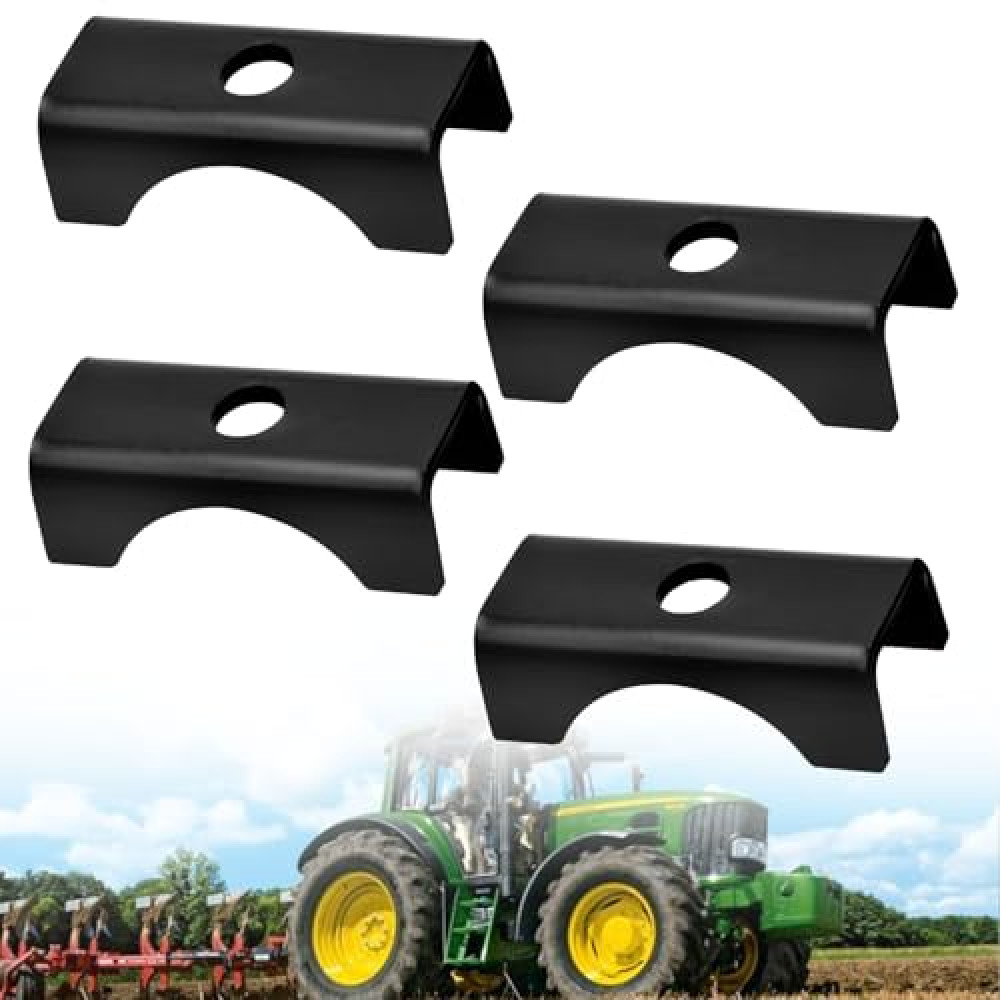 4 Pack SP-3 Trailer Axle Spring Perch Seats for 3" Round Tube Mount, Fits Model 5200, 6000, 7000 Capacity Axles for Round Trailer Boxes, Steel Weld On