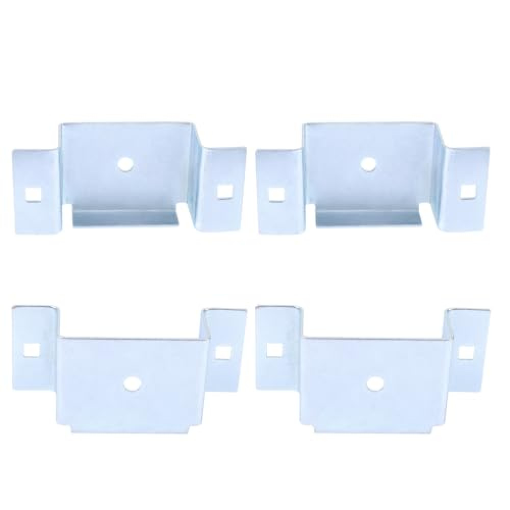 4 Pcs Stainless Steel Trailer Stake Pocket Bracket for 2'' x 4'' Lumber Uprights, Heavy Duty Utility Trailer Stake Pocket for Trailer, Truck, Box Trailer, Flatbed Trailer