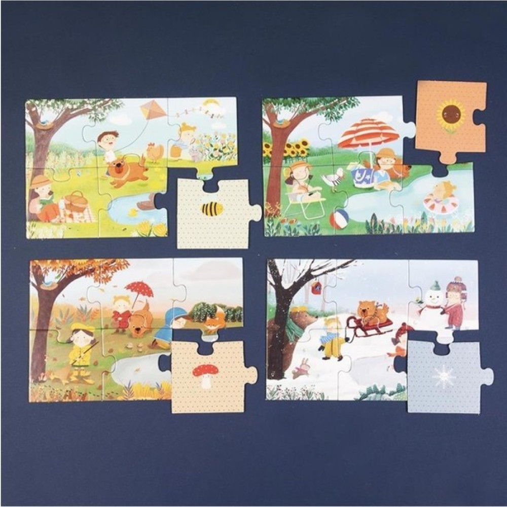 4 Seasons / 4 Mevsim 4'ü 1 Arada Puzzle (yapboz) / 6*4 24 Parça 2+ Yaş Eğitici Oyuncak Fiyatı