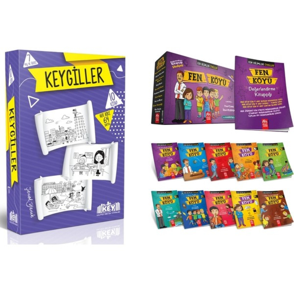 4. Sınıf 64 Sayfa Hikayeler Keygiller ve Fen Köyü Diğer Fiyatı