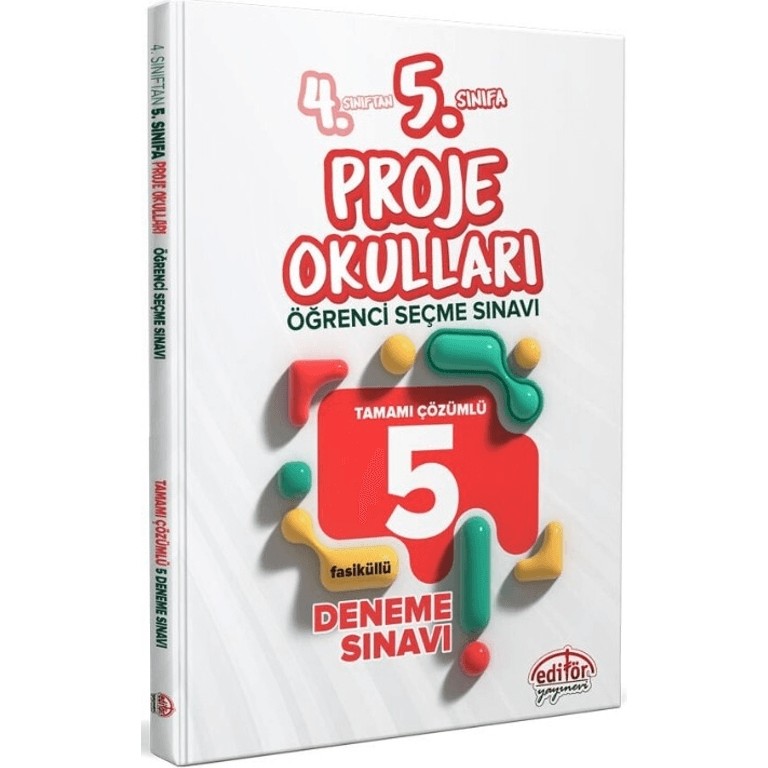 4. Sınıftan 5. Sınıfa Proje Okulları Seçme Sınavı Tamamı Çözümlü 5 Deneme Diğer Fiyatı