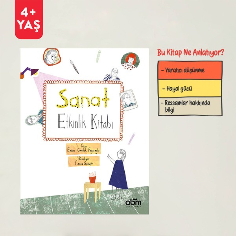 +4 Yaş Sanat Etkinlik Kitabı Okul Öncesi Eğitici & Öğretici Kitaplar Fiyatı