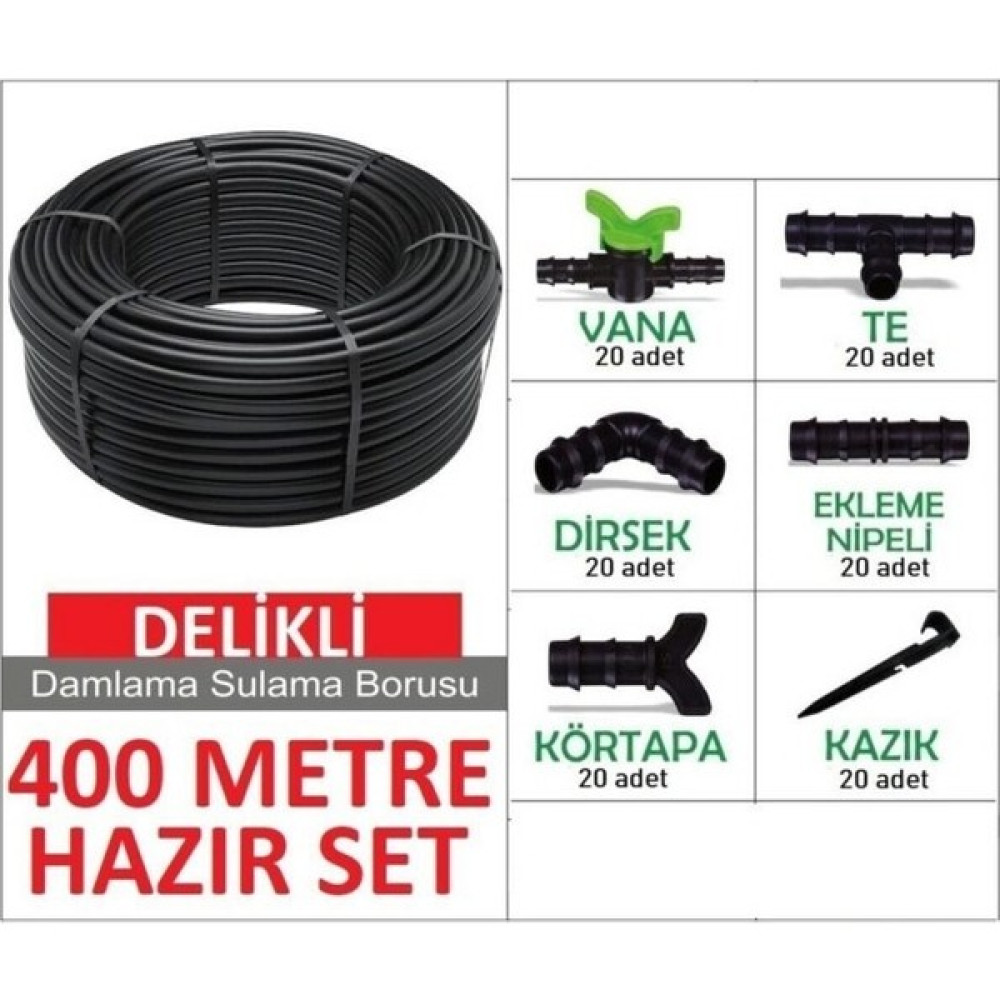400 Metre Aralıklı Kendinden Delikli Damla Sulama Sistemi Damlama Borusu Sulak Fiyatı