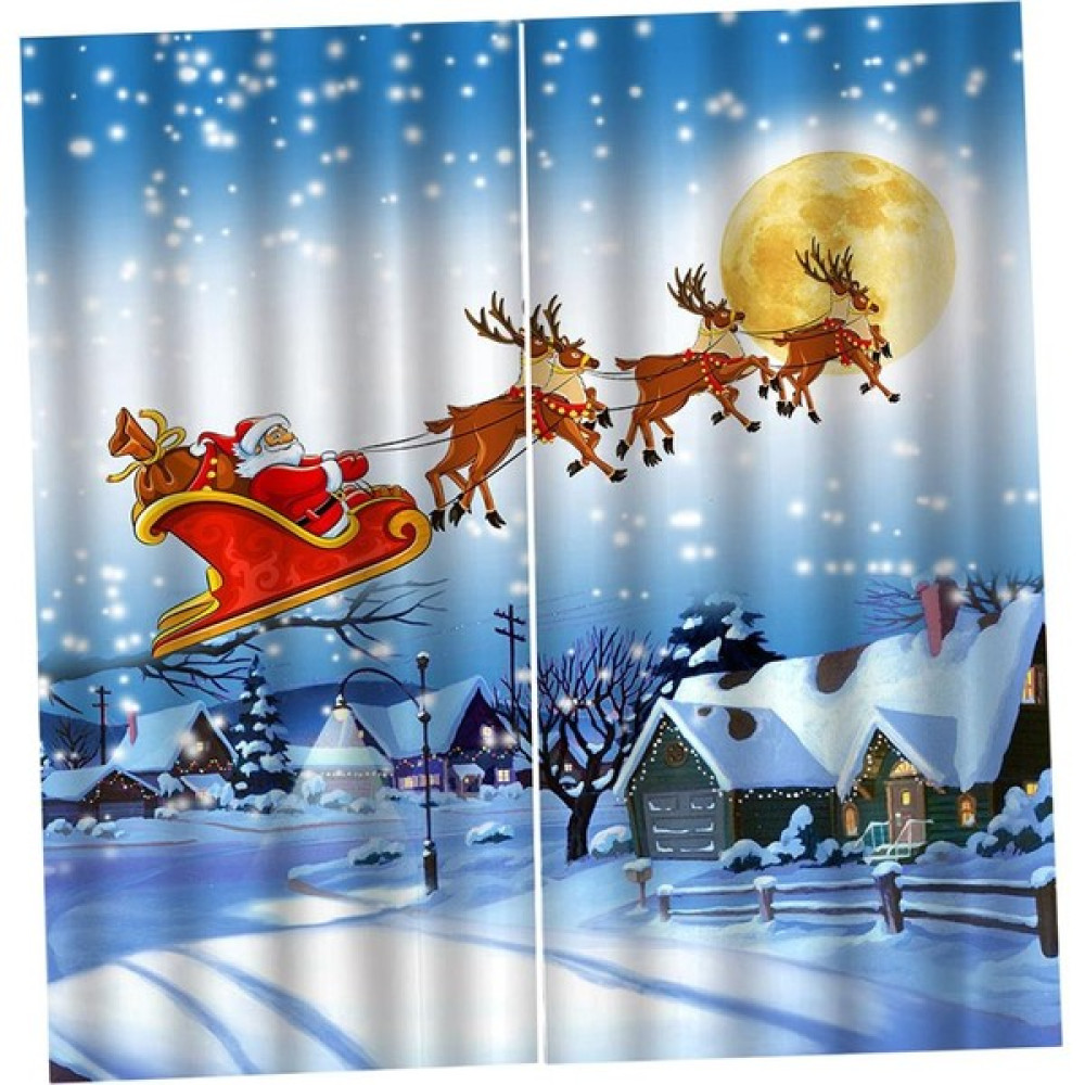 40X55INCH Noel Noel Perdeleri Çocuk Odası Su Geçirmez 2 Şanslar Drapes Noel(Yurt Dışından) - Açık Gri - 80 x 300 cm Stor Perde Fiyatı
