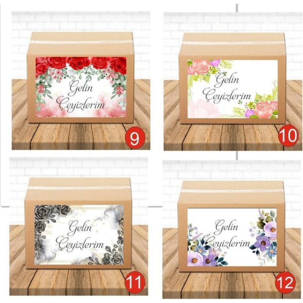 43 Cici Süsler Organizasyon Çeyiz Bohça Bavul Koli Etiketi 10 Adet 21X29 cm Etiket Etiket Fiyatı
