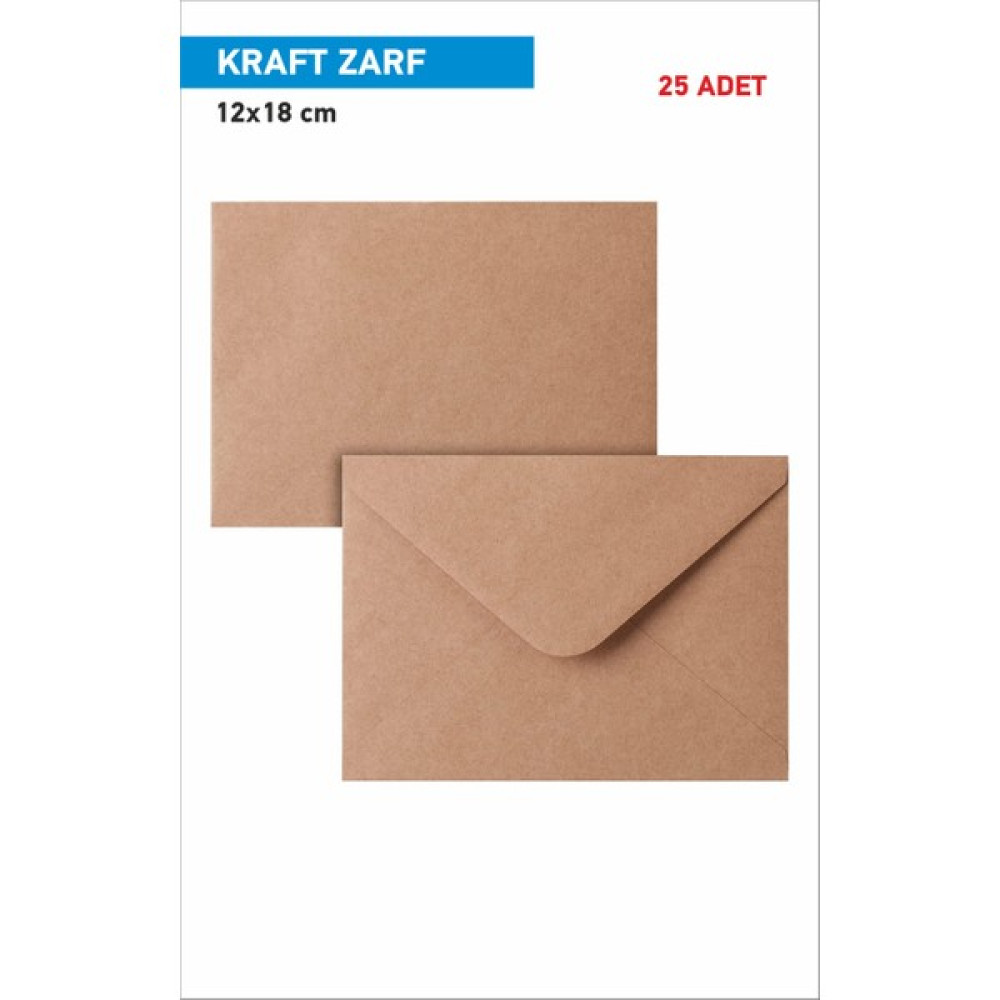 43 Cici Süsler Organizasyon Davetiye Zarfı Kraft Zarf 25 Adet 12X18CM Zarf Fiyatı