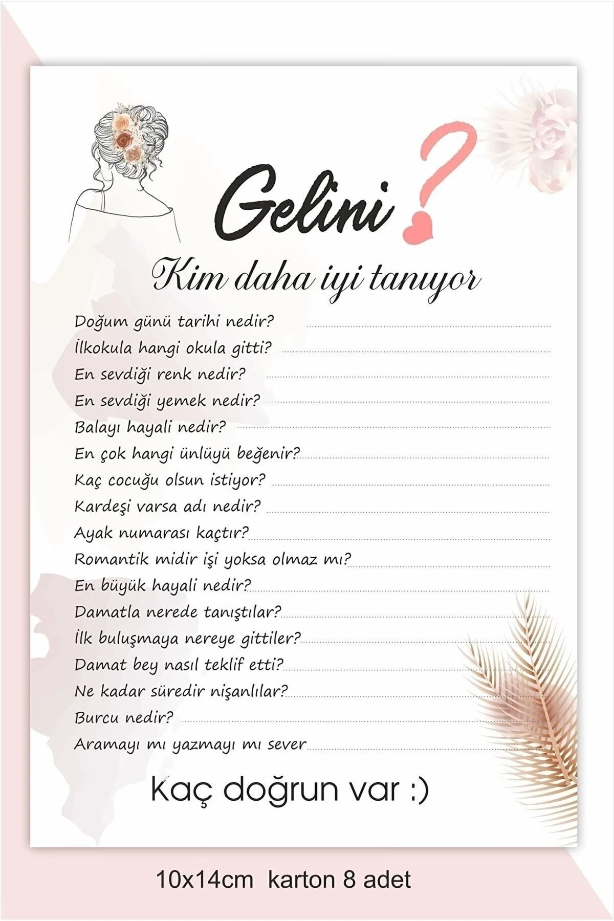 43 cici süsler organizasyon Gelini Kim Daha Iyi Tanıyor? Bekarlığa Veda Soru Kartları 8 Adet 10x14cm" Yaş Günü & Parti Fiyatı