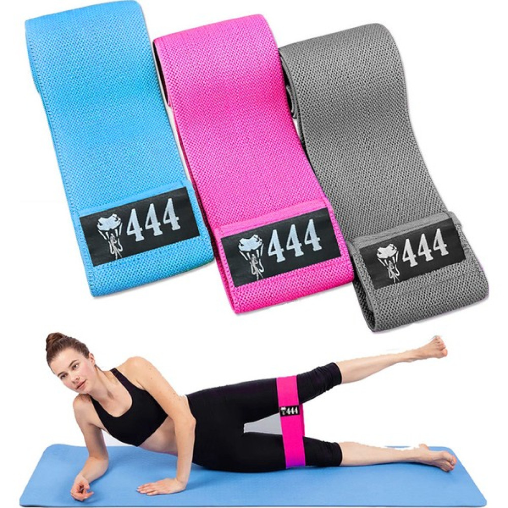 444 Marka 3'lü Pilates Lastiği Loop Band Squat Bant Direnç Lastiği Aerobik Band (Hafif-Orta Sert-Yumuşak) Kondisyon Aletleri Fiyatı