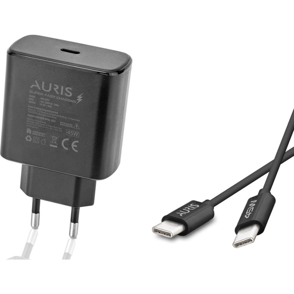 45 W Type C Hızlı Şarj Aleti Cihazı Seti 1 Mt. Typec To Typec Kablo +Usb C Kafa Xiaomi Redmi Samsung - Siyah Cep Telefonu Şarj Cihazı Fiyatı