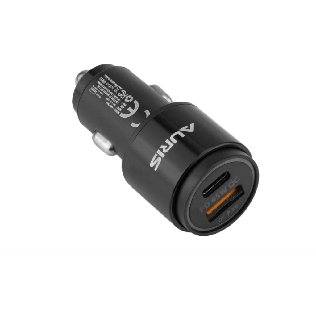45 Watt Araç Şarj Cihazı Oto Çakmaklık Şarjı USB Pd Hızlı Şarj Qc 3.0 USB + USB C 2 Port Araç Şarjı Type C Giriş - Siyah - Renk Bilgisayar Çevirici ve Adaptörü Fiyatı