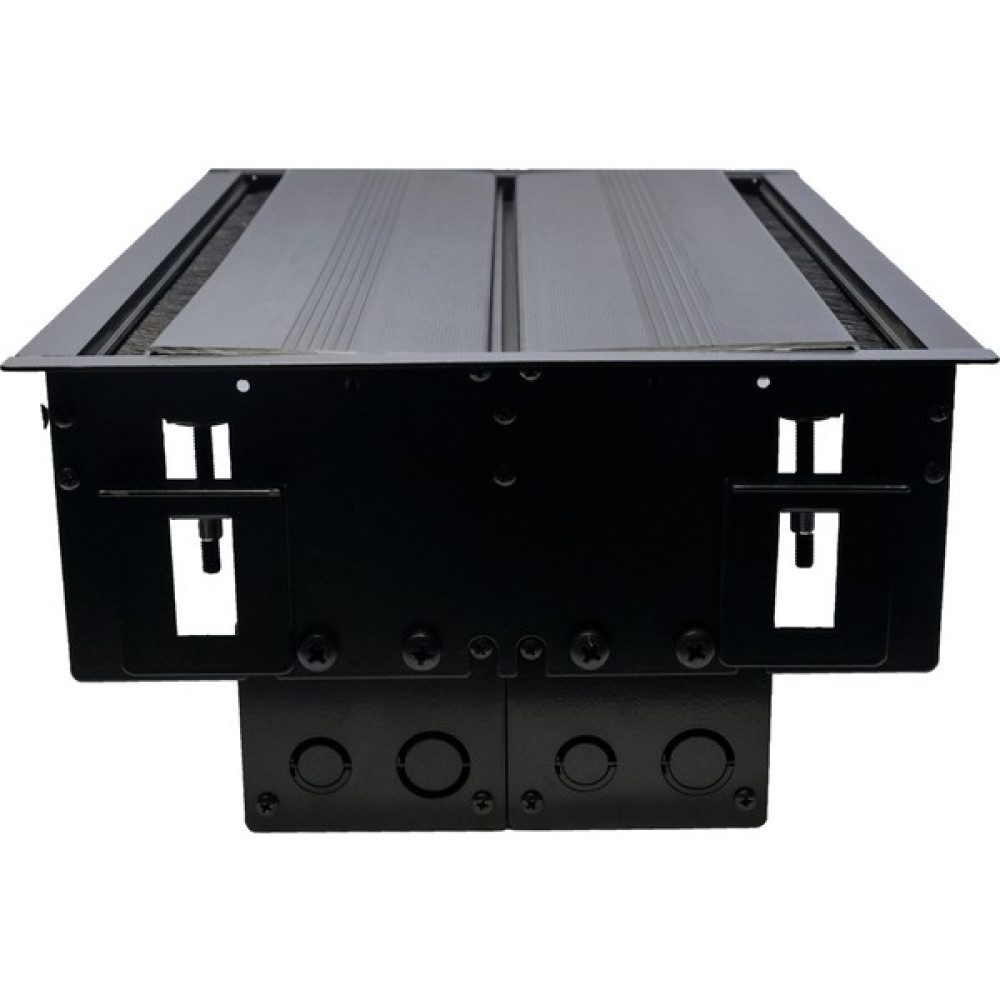 45X BK2-2512S Eloksal Siyah 24 Modül Toplantı Masa Tipi Çift Kapaklı Bürotik Blok 45XBLOKPRIZ Prizler Fiyatı