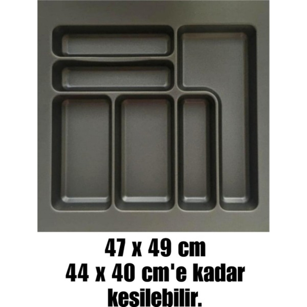 47x49 cm_Antrasit mikro kabartma desenli çekmece içi kaşıklık, ücretsiz kesim Pratik Mutfak Gereçleri Fiyatı