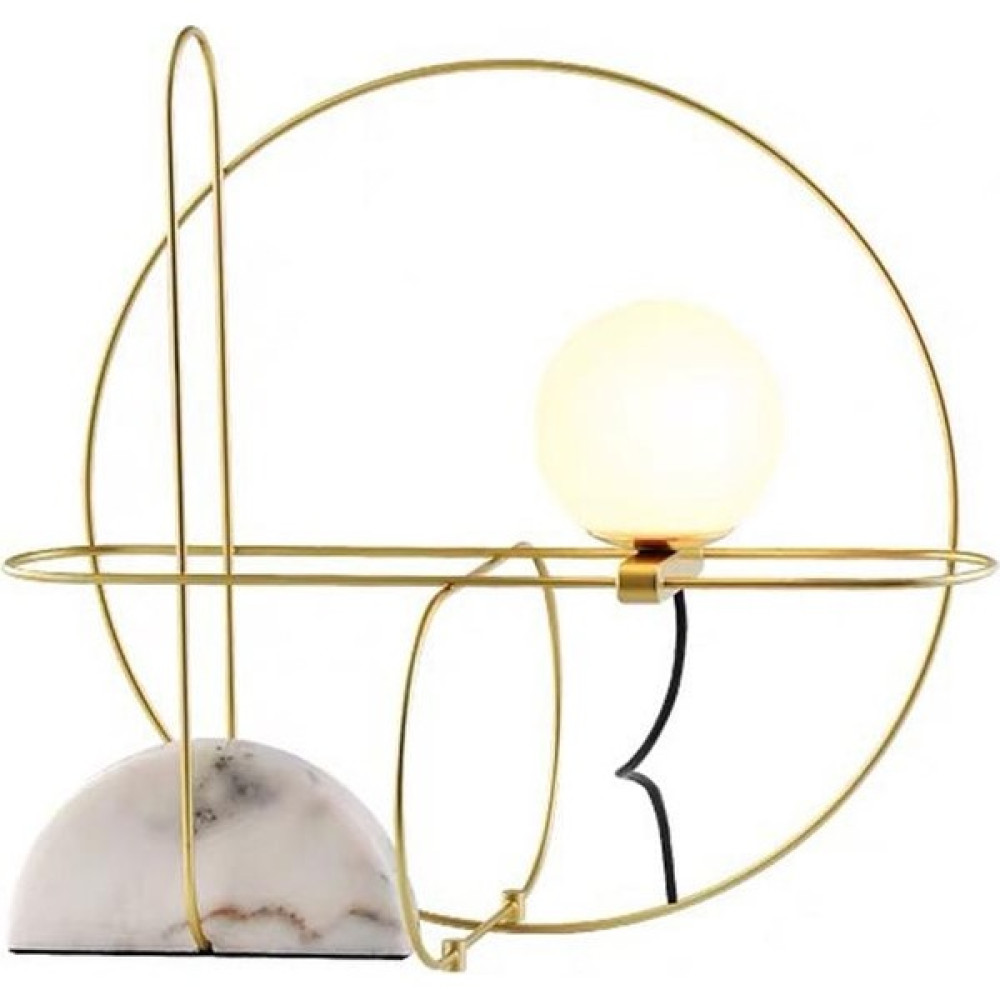 48 cm Mermer Masa Lambası, 220 V LED Demir Hattı Çalışma LED Işık Lüks Mermer Dekoratif Lamba Iskandinav Retro Yatak Odası Başucu Masa Lambası (Yur... Masa Lambası Fiyatı