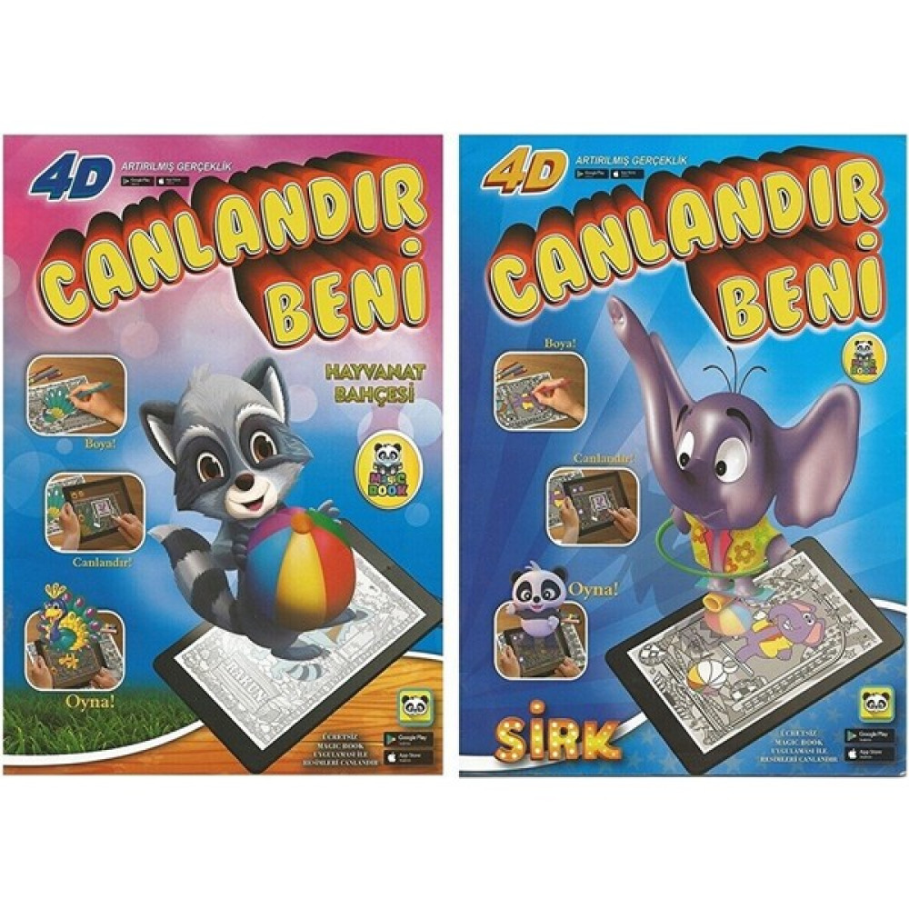 4D Boyama Seti 2 Kitap Canlandır Beni Diğer Fiyatı