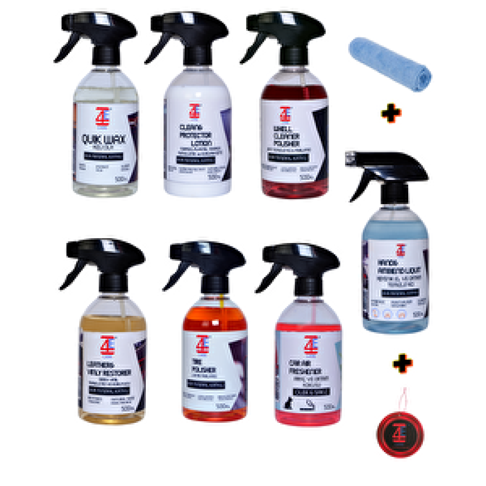 4e Care 7+3 Dev Fırsat Araç Bakım Seti + Lastik Süngeri ve Mikrofiber Bez ve Asma Koku Hediyeli Oto Bakım & Temizlik Ürünleri Fiyatı
