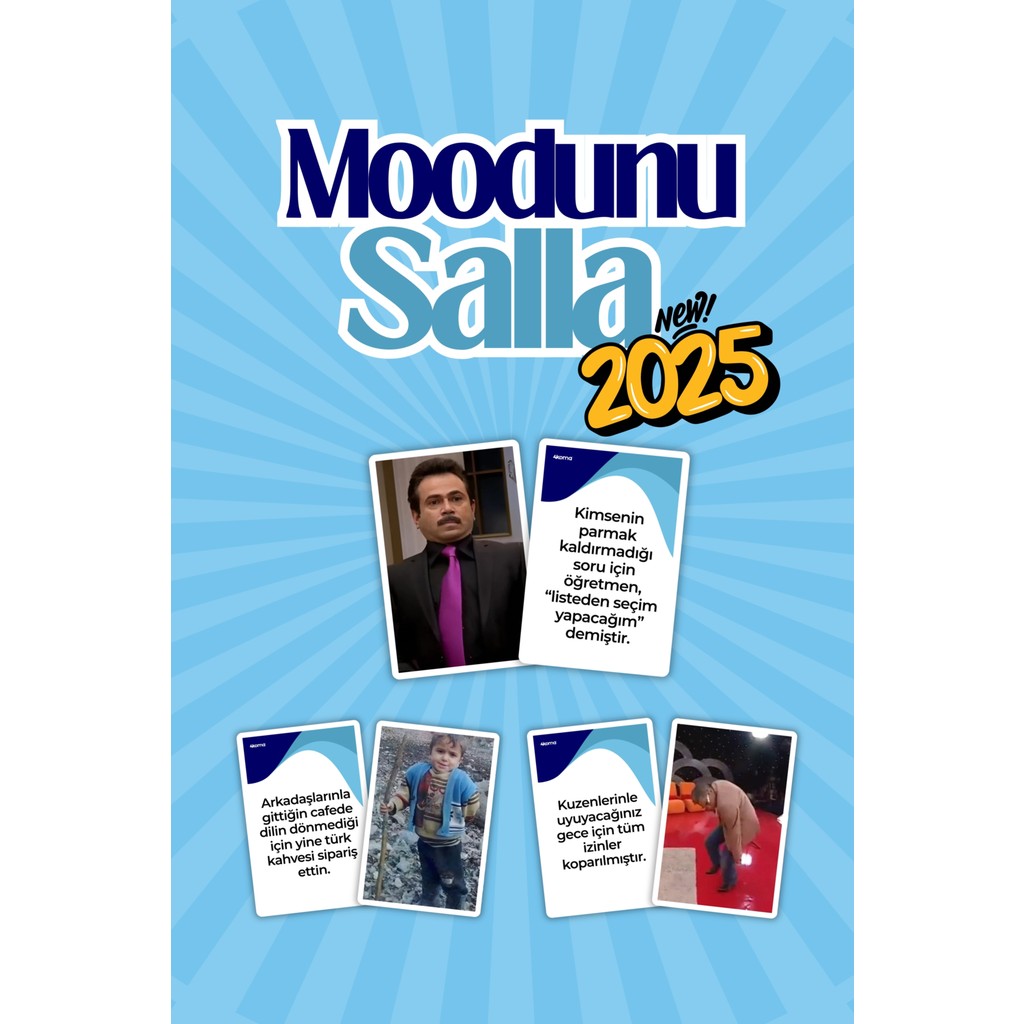 4koma Moodunu Salla - Komik Eğlenceli Kutu Oyunu - Arkadaş Grubu Aile Parti Yılbaşı - Mood Kart Oyunu Diğer Fiyatı