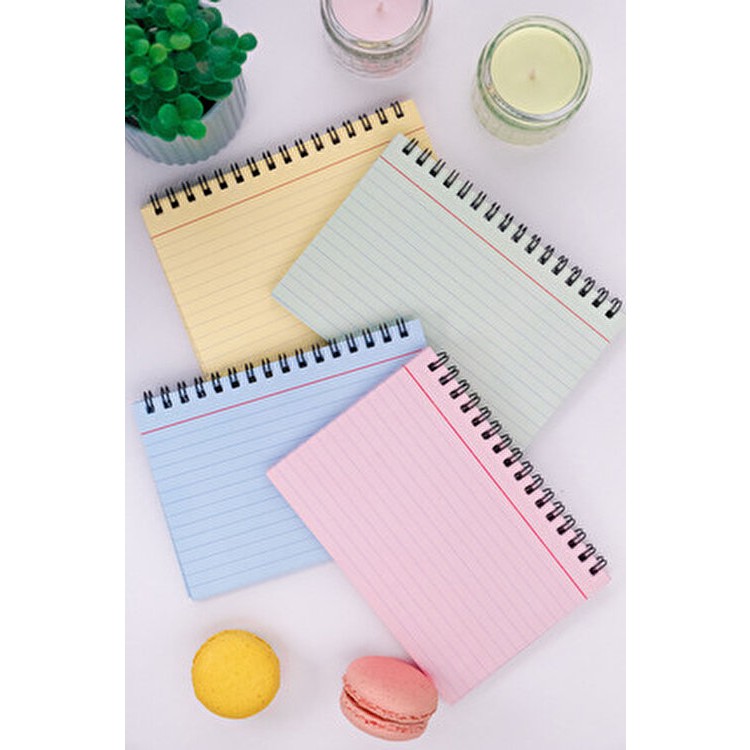 4'lü Çok Renkli Çizgili Defter Seti 9 x 15 cm 50 Yaprak Karton Kapak Not Defteri Defter & Kağıt Ürünleri Fiyatı