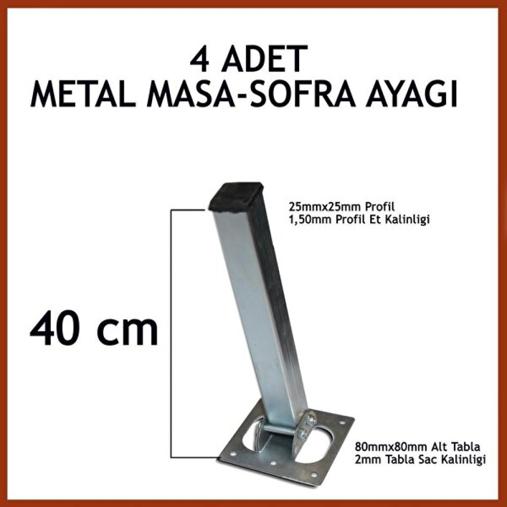 4lü Katlanır Metal Yer Sofrası Ayağı Yer Masası Ayağı 40 cm Nalburiye & Hırdavat Fiyatı