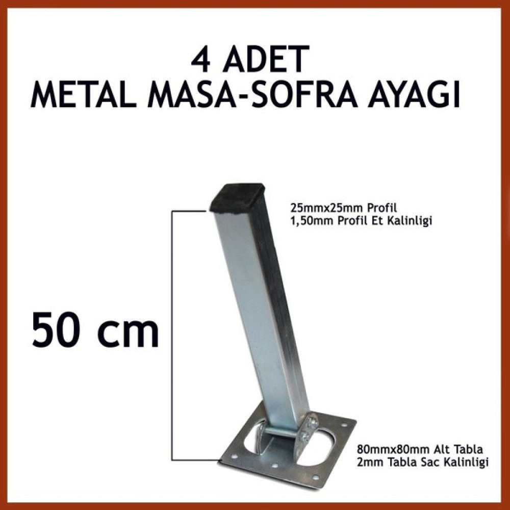 4lü Katlanır Metal Yer Sofrası Ayağı Yer Masası Ayağı 50 cm Nalburiye & Hırdavat Fiyatı