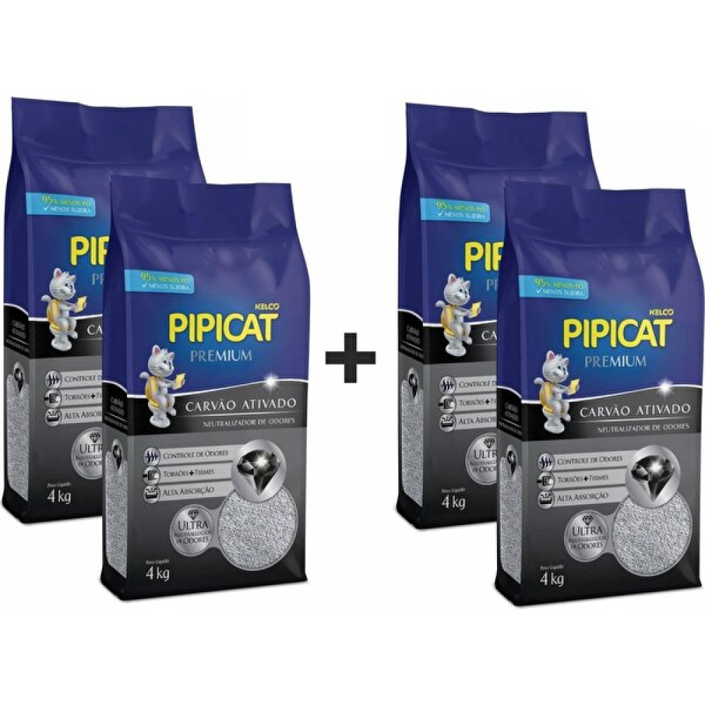 4'lü PipiCat 4K W225 Active Carbon Granüllü Kedi Kumu 16 Kg Evcil Hayvan Ürünleri Fiyatı