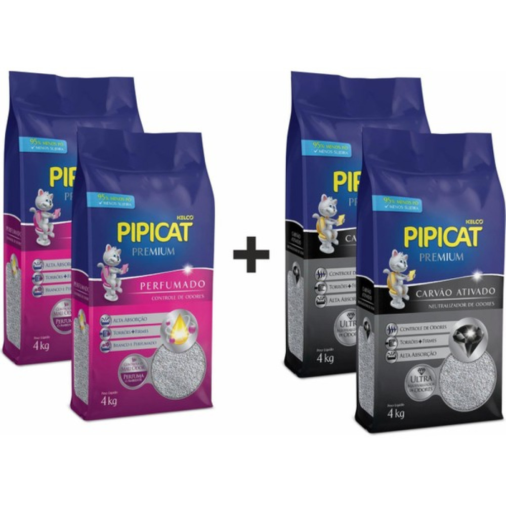 4'lü PipiCat 4K W225 Active Carbon Granüllü & Lavanta Kokulu Kedi Kumu 16 KG  Evcil Hayvan Ürünleri Fiyatı
