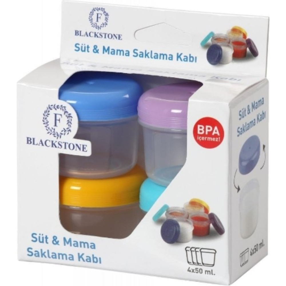 4‘lü Renkli Bebek Süt ve Mama Saklama Kabı Hamilelik ve Emzirme Fiyatı