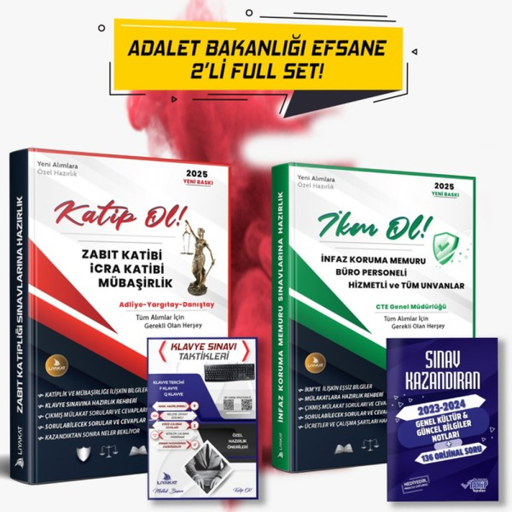4’lü Sınav Seti Ikm Ol ve Katip Ol- 2025 Alımları Için Özel Kaynak Ders Sınav Kitapları Fiyatı