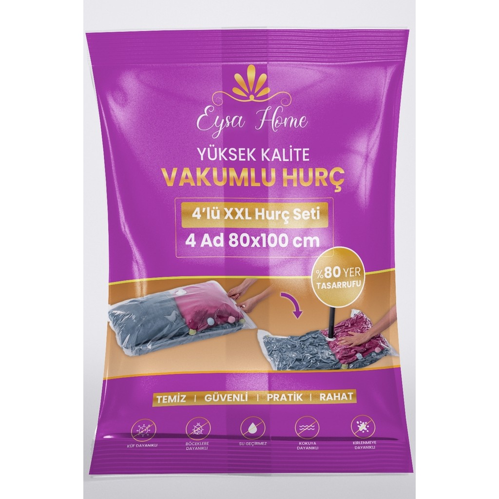 4'lü XXL Vakumlu Poşet Seti (Vakumlu Hurç) - Beyaz - 80x100 cm SSD / Solid State Drive Fiyatı