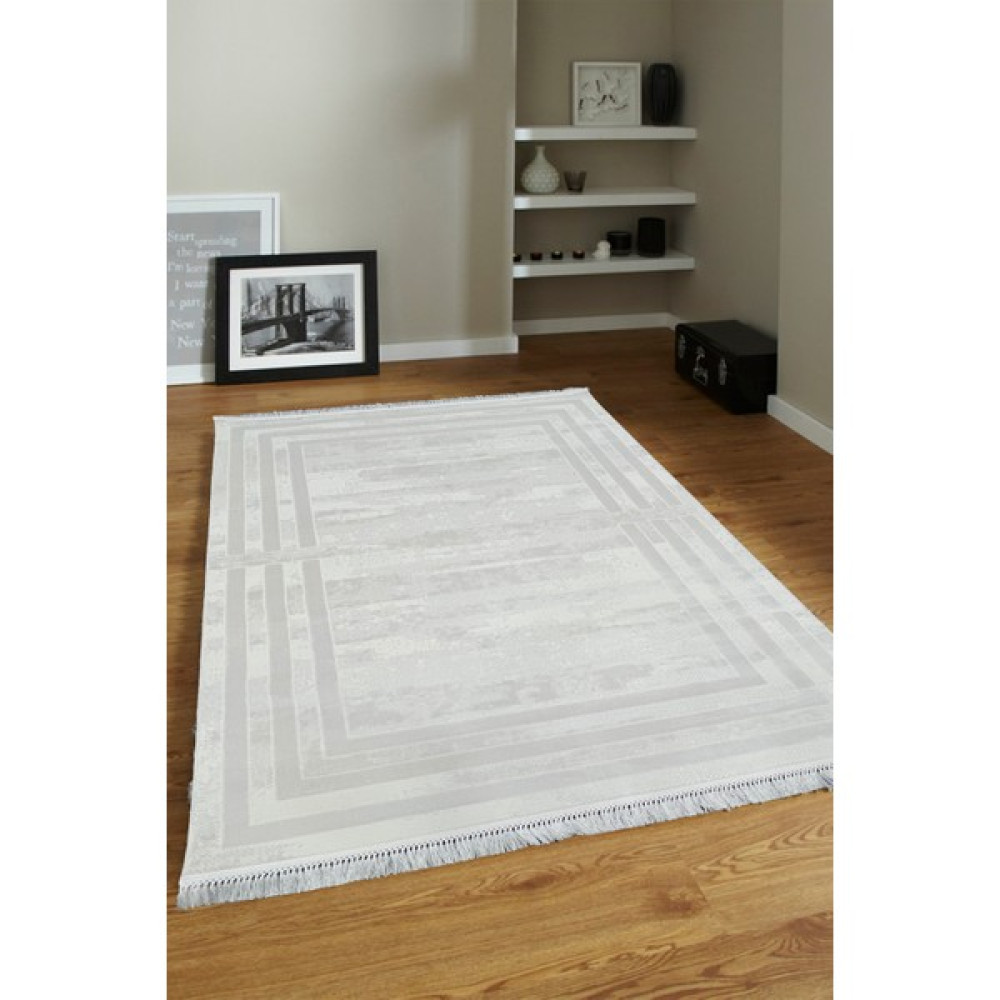 4m2 - 6m2 Modern %100 Akrilik (Yün) Salon Oturma Odası Mutfak Halısı Yumuşak Yumuşak Doku Krem - 200 x 290 cm Salon Halısı Fiyatı