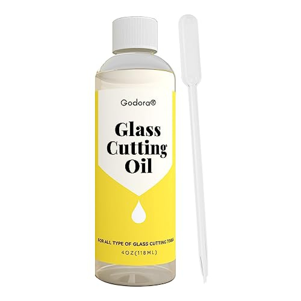4oz Glass Cutting Oil is Used for Cutting Stained Glass, Glass Bottles, Tiles and Mirrors