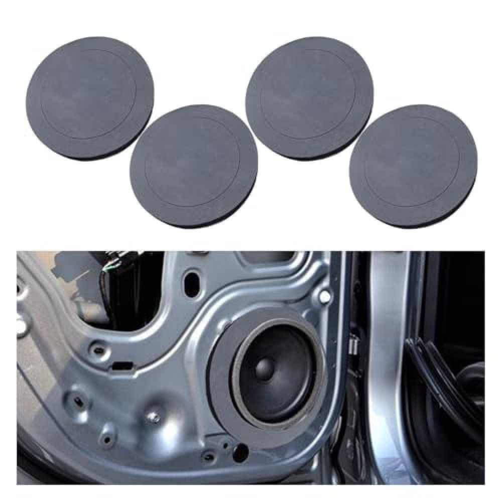 4PCS 6.5'' Car Speaker Foam Rings, Slow Rebound Speaker Gasket, Self Adhesive Speaker Baffle for Enhancing Stereo Sound, Bass Blocker Sealing Pad, Universal Sound Concentration Enhancer