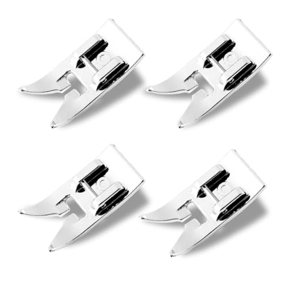 4pcs ATQYZLM Zig Zag, Premium Stainless Steel Sewing Machine Foot, Straight Stitch Presser Foot Universal Purpose Snap On Foot for Singer, Brother, Janome, Toyota, Etc Domestic Sewing Machines