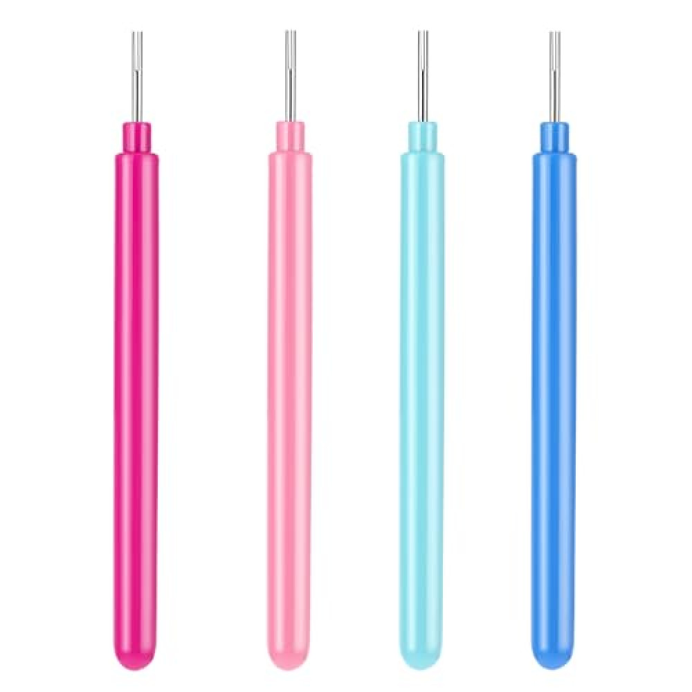 4Pcs Quilling Paper Slotted Tools Kit 4 Colors Rolling Multifunction Needle Pen for Paper Flowers-Making Handmade Create Flowers-Making Craft DIY Scrapbooking Supplies